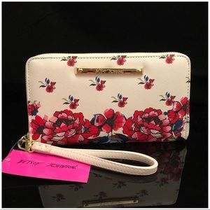 BETSEY JOHNSON Floral Via Wristlet/Wallet
